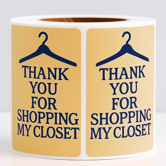Poshmark Packaging Stickers – Thank You Closet Labels 2x1 inch, 100 pcs - Picture 4 of 6